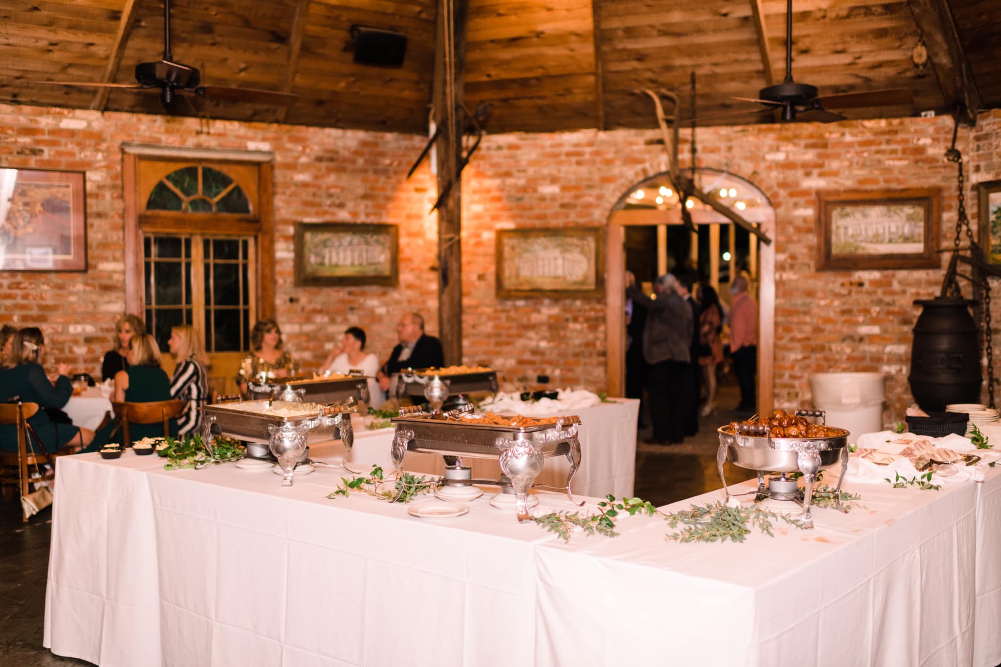 Detailed table setting for a wedding reception at Cabin & Courtyard Events