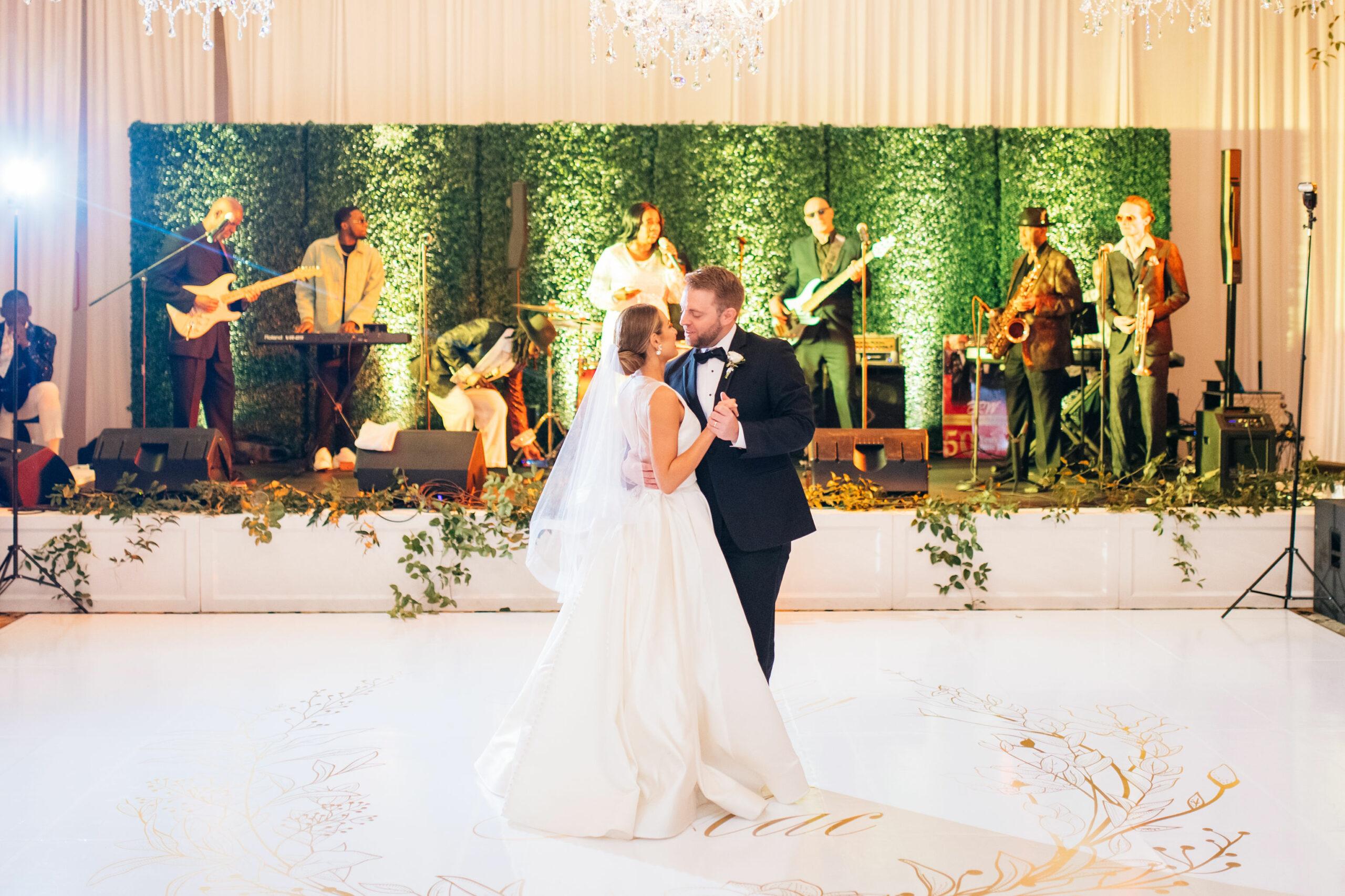 Bride and groom's first dance in a Premier ballroom